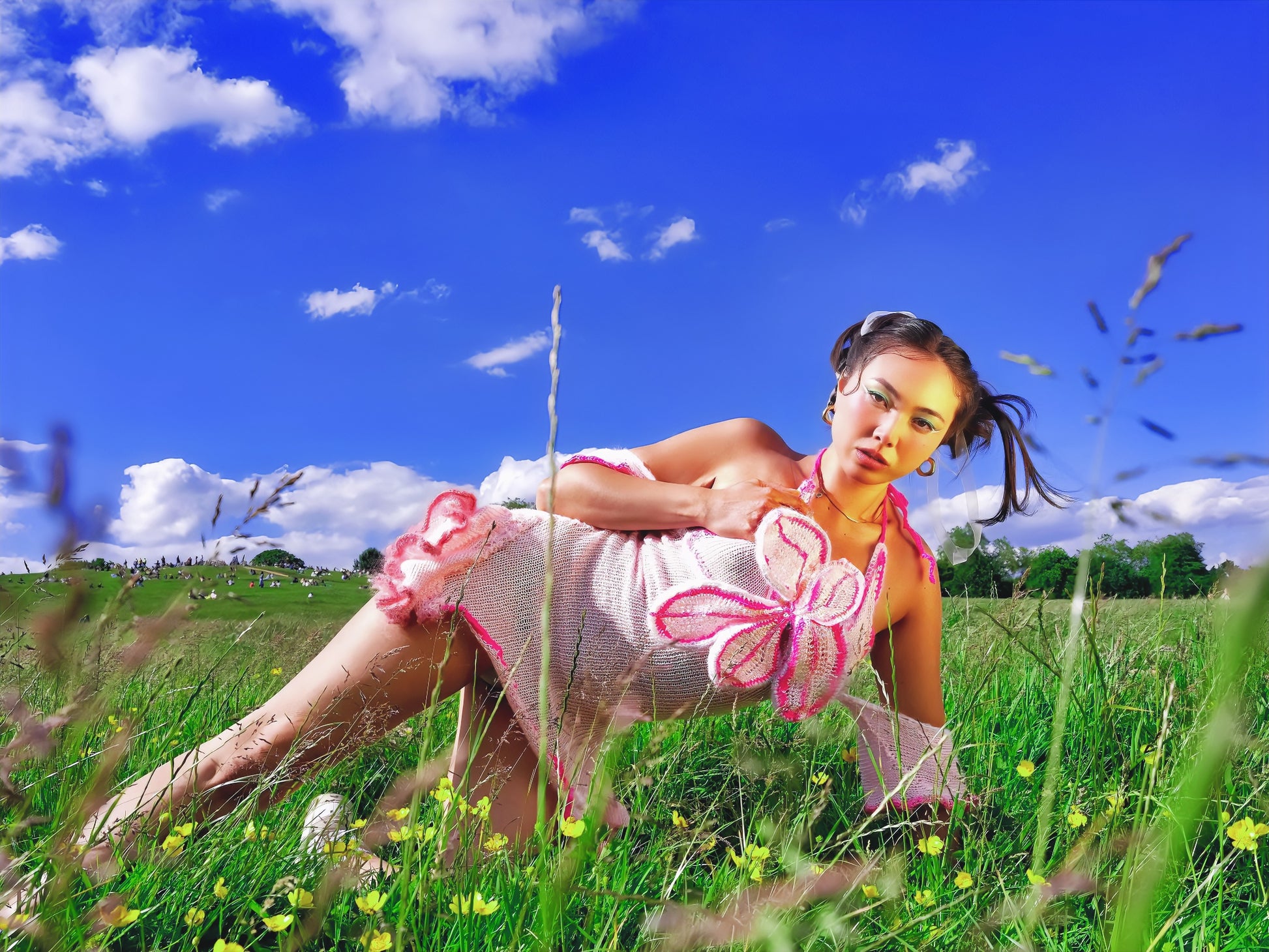 Chinita’s cherry blossom knit dress